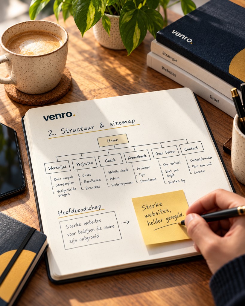 Venro — structuur en sitemap
